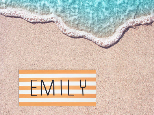 Personalized Stripe Beach Towel